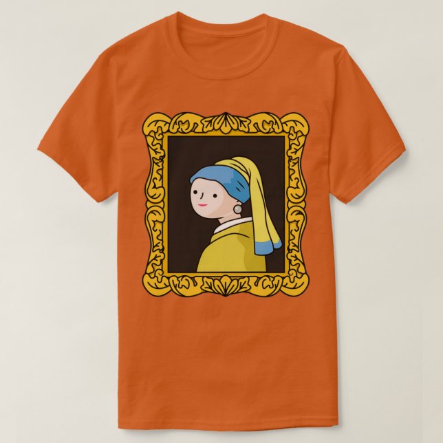 badly drawn girl with the pearl earring T-Shirt (Design Front)