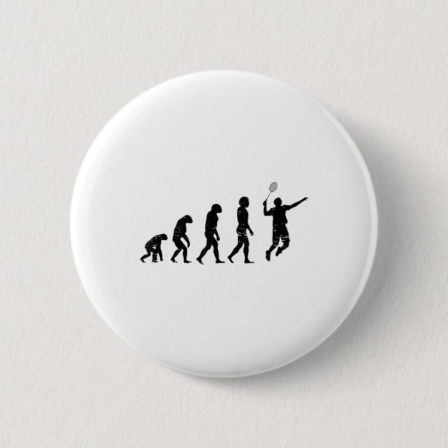 Badmincado Badminton Player Shuttle  6 Cm Round Badge (Front)