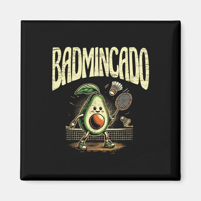 Badmincado Badminton Player Shuttle  Magnet (Front)