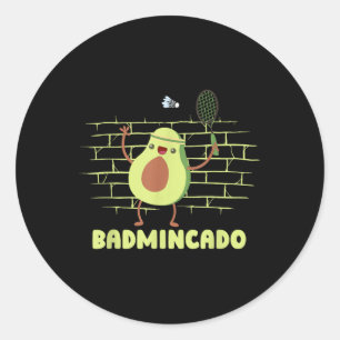 Badmincado - Racket Funny Player Game Match Badmin Classic Round Sticker