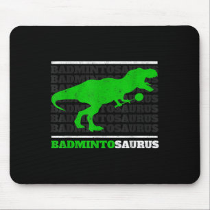 Badminto Saurus Rex Birdie Shuttle Dino Badminton Mouse Pad
