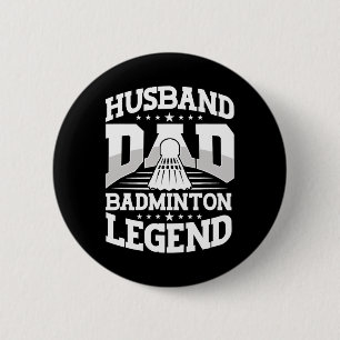 Badminton4  6 cm round badge
