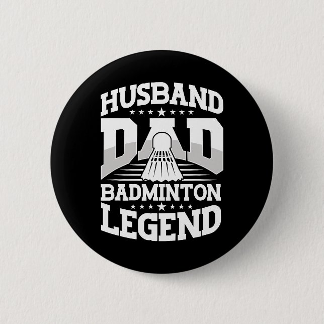 Badminton4  6 cm round badge (Front)