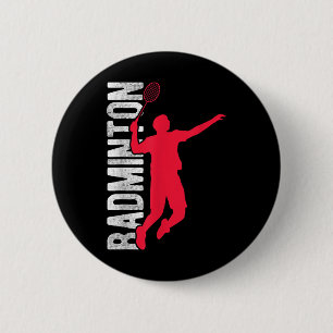 Badminton 0 6 cm round badge