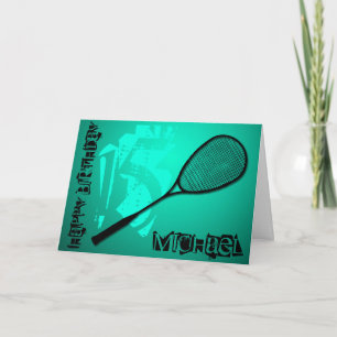 Badminton 15th Birthday personalized Greeting card