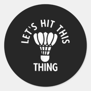 Badminton 1 classic round sticker