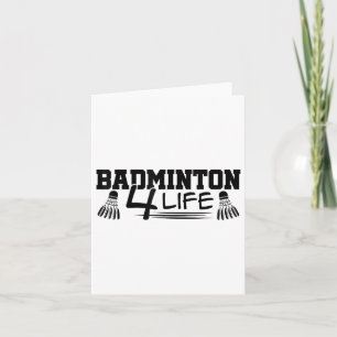 Badminton 4 Life Graphic Badminton Player Shuttle Card