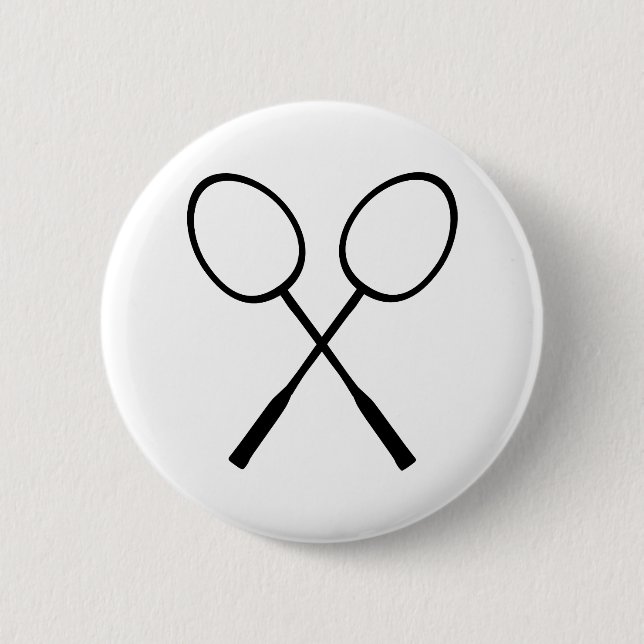 Badminton 6 Cm Round Badge (Front)