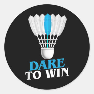 Badminton _8  classic round sticker