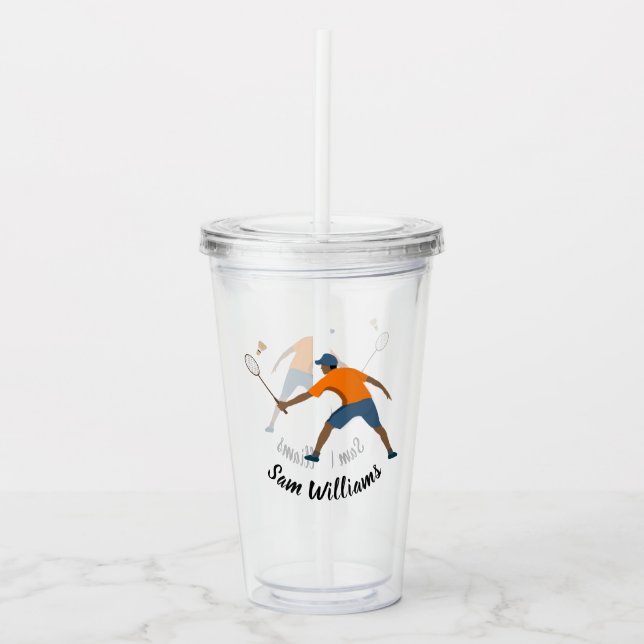 Badminton Acrylic Tumbler (Front)