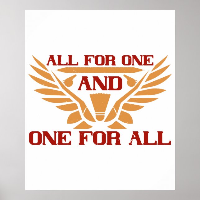 Badminton - All for one and one for all Poster (Front)