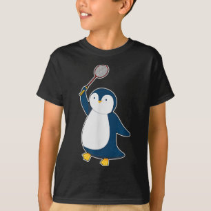 Badminton And Shuttle Player Penguin T-Shirt