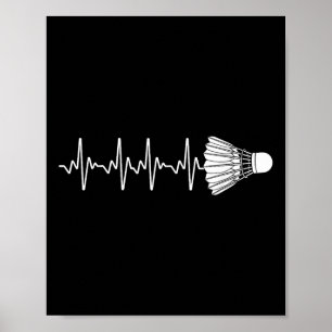 Badminton Art For Men Women Badminton Lover Badmin Poster