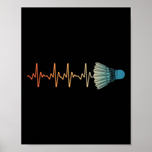 Badminton Art For Men Women Badminton Lover Badmin Poster