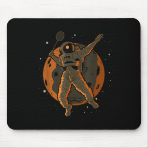 Badminton Astronaut Outer Space Spaceman Mouse Pad