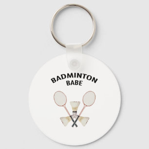 Badminton Babe Key Ring