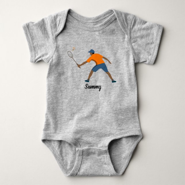 Badminton Baby Bodysuit (Front)