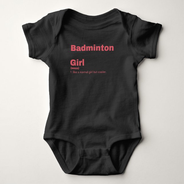 - Badminton  Baby Bodysuit (Front)