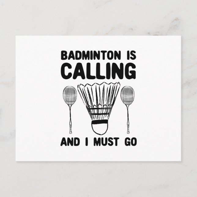 Badminton - Badminton Is Calling Postcard (Front)
