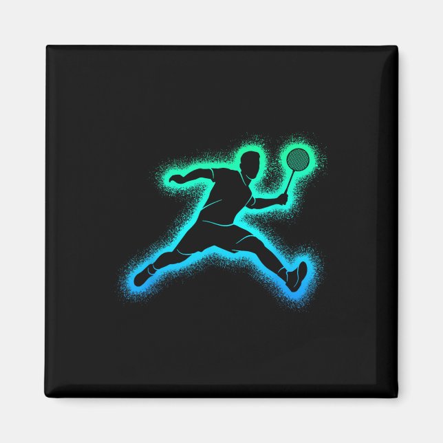 Badminton Badminton Player, Children, Men, Shuttle Magnet (Front)