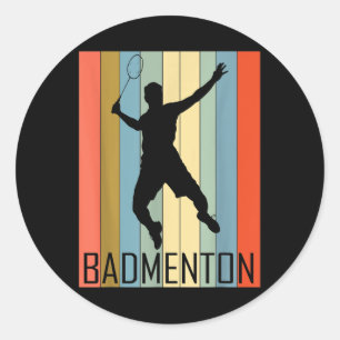 Badminton - Badminton Player Classic Round Sticker