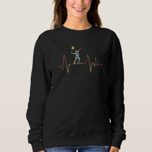 Badminton - Badminton Player Heartbeat Sweatshirt