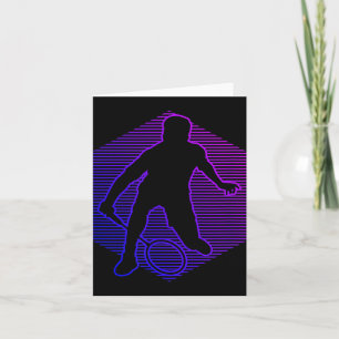 Badminton Badminton Player Men Women Shuttle Card