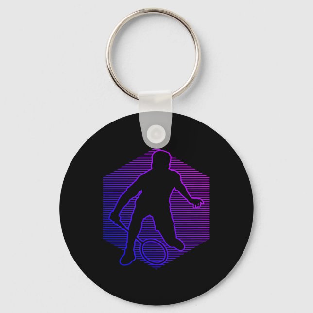 Badminton Badminton Player Men Women Shuttle  Key Ring (Front)