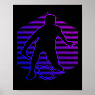 Badminton Badminton Player Men Women Shuttle Poster
