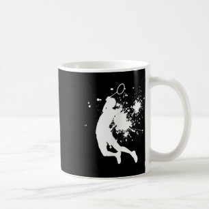 Badminton Badminton Player Mens Squash Shuttle Coffee Mug