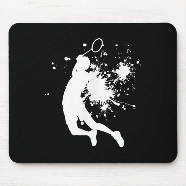 Badminton Badminton Player Mens Squash Shuttle  Mouse Pad (Front)