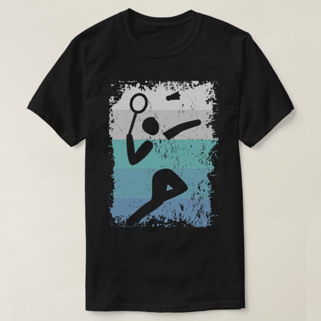 Badminton Badminton Player Retro 2 T-Shirt (Design Front)