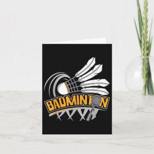 Badminton - Badminton Player Shuttle Birdie Card