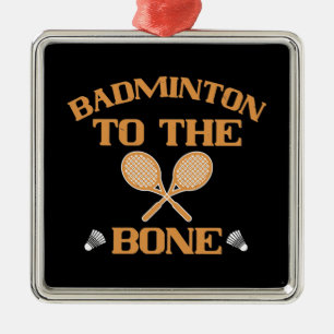 Badminton - Badminton to the bone Metal Tree Decoration
