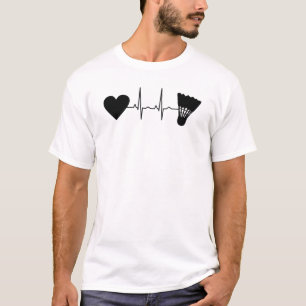 Badminton Ball Heartbeat T-Shirt