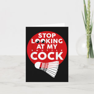 Badminton Battledore Funny Shuttle T Shirt  Card