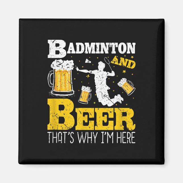 Badminton Beer Drinking Badminton Team  Magnet (Front)