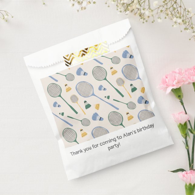 Badminton Birthday Party Favour Bags (Sealed)