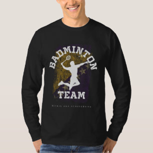 Badminton Bosnia & Herzegovina Net Games Player Ba T-Shirt