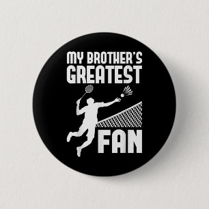 Badminton Boy For Brothers And Sisters 6 Cm Round Badge