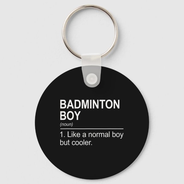 Badminton Boy Noun Definition Shuttle Badminton Pl Key Ring (Front)