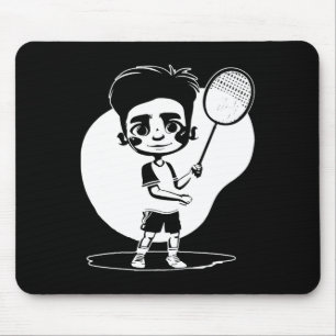 Badminton Boy Racket Sports Shuttle Mouse Pad
