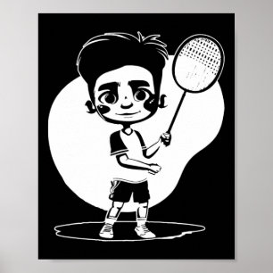 Badminton Boy Racket Sports Shuttle  Poster