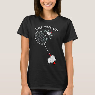 Badminton Cartoon Glove Serve T-Shirt