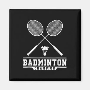 Badminton Champion Badminton Player Shuttle Sports Magnet