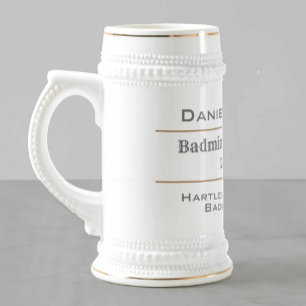 Badminton Champion Beer Stein