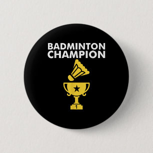Badminton Champion Birdie 6 Cm Round Badge