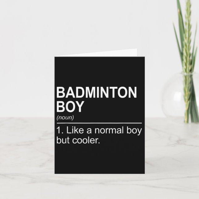 Badminton Champion Birdie Apparel  Card (Front)