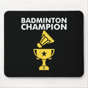 Badminton Champion Birdie Apparel  Mouse Pad