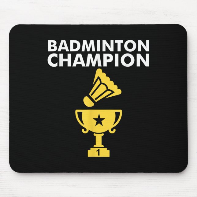Badminton Champion Birdie Apparel  Mouse Pad (Front)